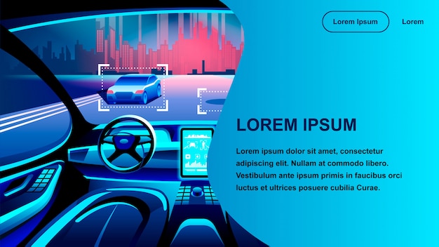 Artificial Intelligence Car Cockpit Landing Page