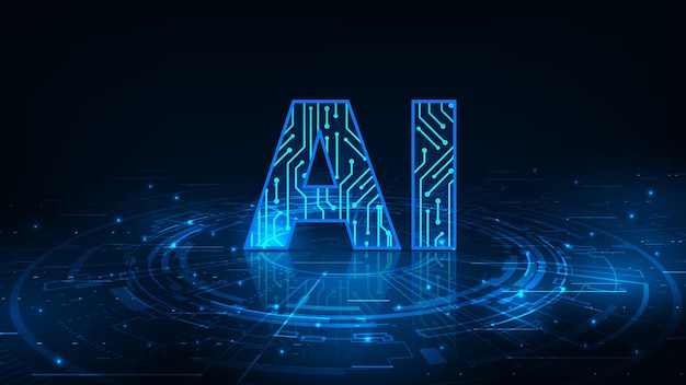 Artificial intelligence chatbot chat with AI Futuristic digital Technology abstract background