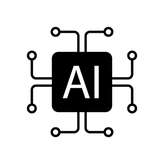 artificial intelligence sign symbol vector icon