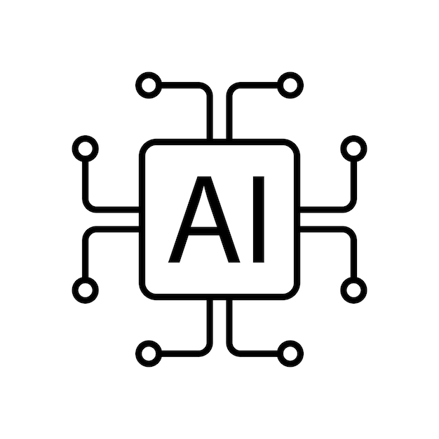 artificial intelligence sign symbol vector icon
