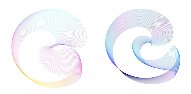 Aseta design element circle Eristettyjä lihavoituja vektorivärejä kultainen rengas abstraktista hehkusta, aaltoilevia raitoja monista kimaltelevista pyörteistä, jotka on luotu käyttämällä Blend Tool -vektorikuvitusta EPS10 esitystäsi varten