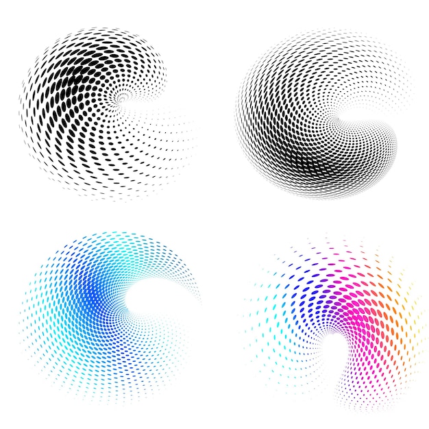 Aseta design element circle Eristettyjä lihavoituja vektorivärejä kultainen rengas abstraktista hehkusta, aaltoilevia raitoja monista kimaltelevista pyörteistä, jotka on luotu käyttämällä Blend Tool -vektorikuvitusta EPS10 esitystäsi varten