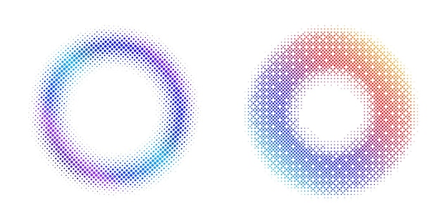 Aseta design element circle Eristettyjä lihavoituja vektorivärejä kultainen rengas abstraktista hehkusta, aaltoilevia raitoja monista kimaltelevista pyörteistä, jotka on luotu käyttämällä Blend Tool -vektorikuvitusta EPS10 esitystäsi varten