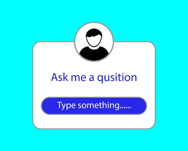 Ask me a question box Instagram Ask me a question box background concept Communication reaction