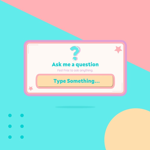 Ask me a question engagement interface mockup premium vector