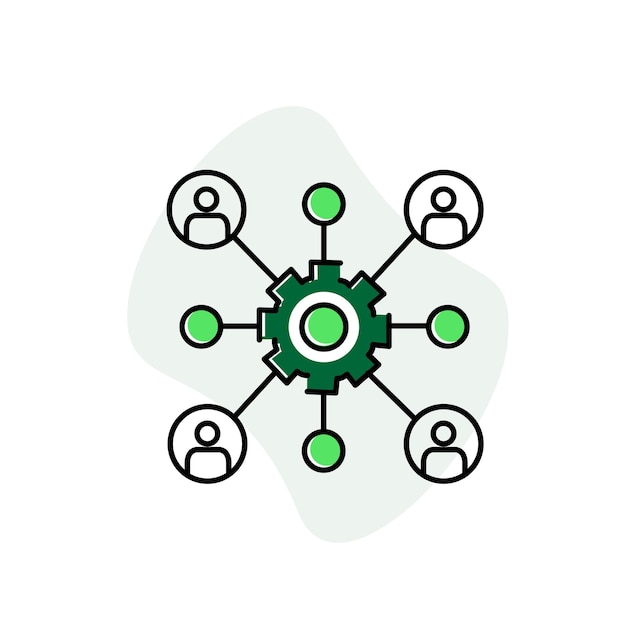 Association Analysis Vector Icon Design