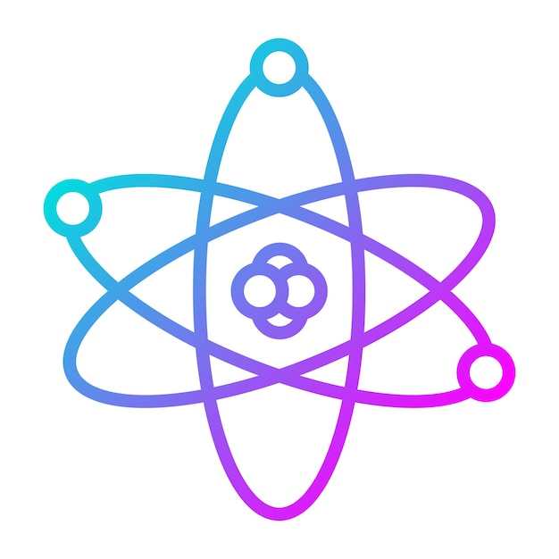 Atom vector icon Can be used for Chemistry iconset