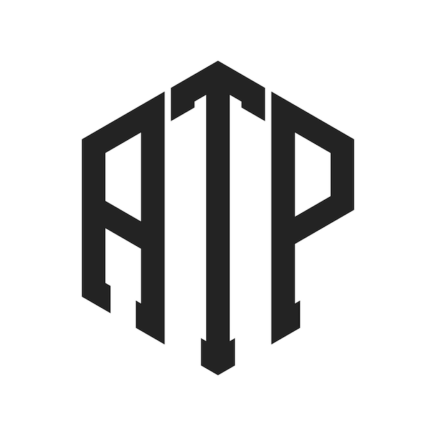 ATP Logo Design Initial Letter ATP Monogram Logo using Hexagon shape
