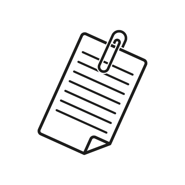 Attach document icon Vector illustration EPS10