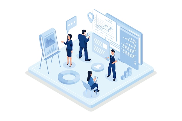 Augmented reality for banking concept. Can use for web banner, infographics, hero images, isometric