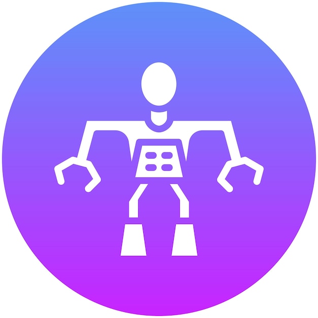 augmenting robot vector icon illustration of robotics iconset