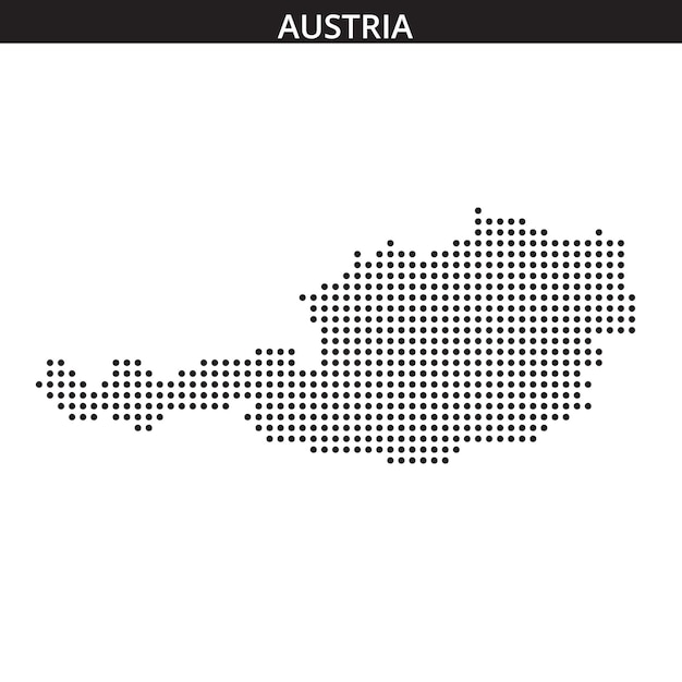 Austria map in dots
