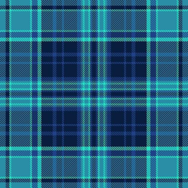 autumn background plaid fabric silky tartan check pattern colorful seamless texture textile vector in dark and cyan colors
