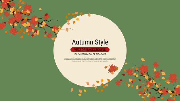 Autumn theme elegant vector background