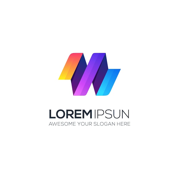 Awesome Creative Letter w Logo design