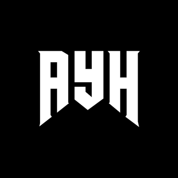 ayh letter logo design for technology company ayh logo design black and white color combination ayh logo ayh vector ayh design ayh icon ayh alphabet ayh typography logo design