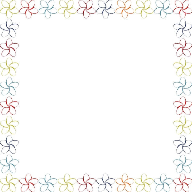 baby shower frame doodle frame with colorful flower template cute empty frame box