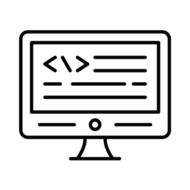 Back End Development Line Illustration