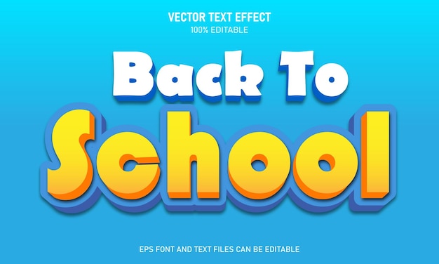 back to school editable text effect