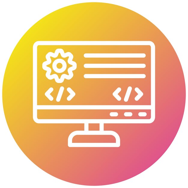 Backend Vector Icon Design Illustration