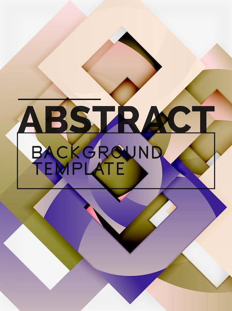 background abstract squares geometric minimal template