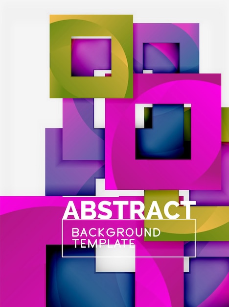 Background abstract squares geometric minimal template