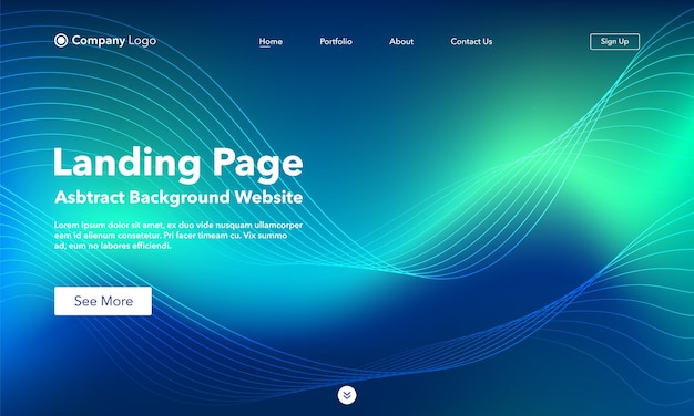 Background Landing Page. Template for websites or apps.