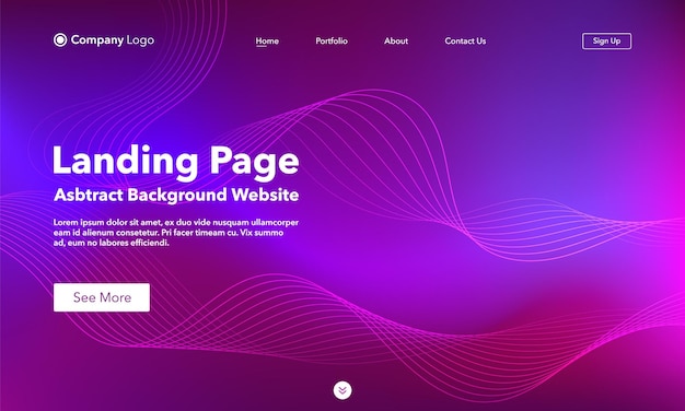 Background Landing Page. Template for websites or apps.