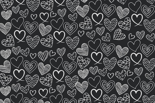 Background of small hand drawn hearts for Valentines day or others holidays
