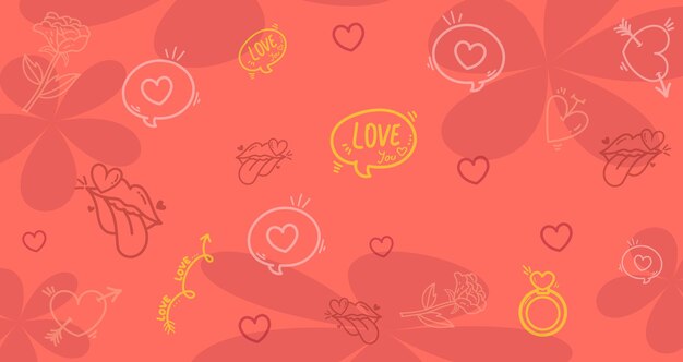 background seamless pattern with whimsical romantic element abstract for background