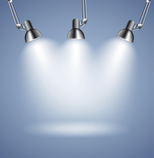 background with lighting lamp empty space for your text or obje
