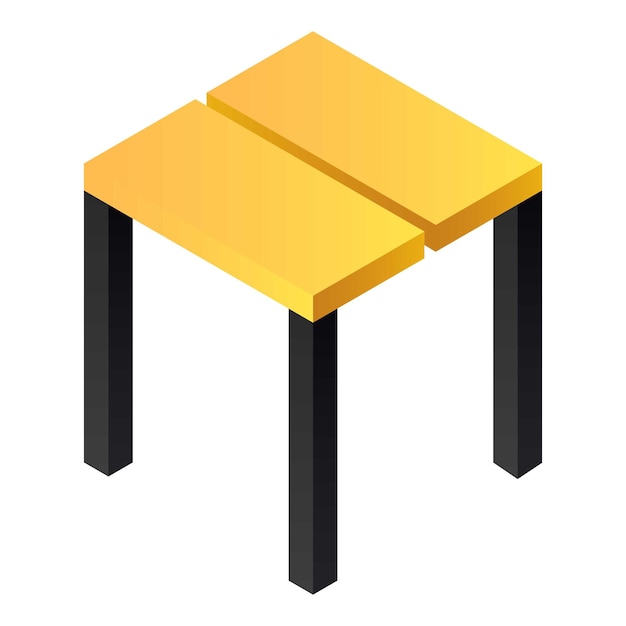Backless stool icon Isometric of backless stool vector icon for web design isolated on white background