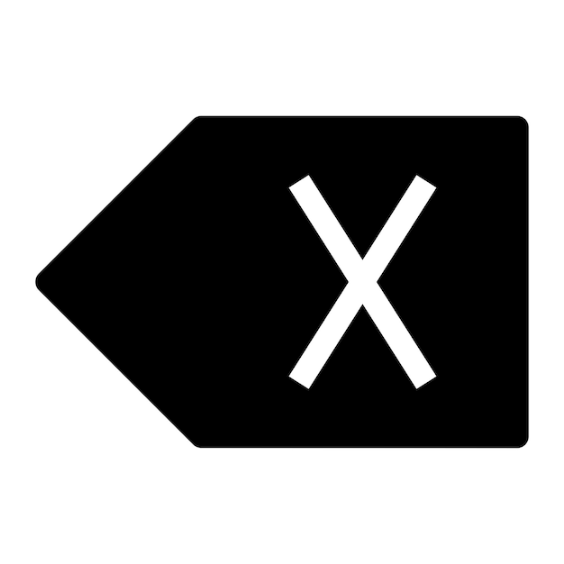 Backspace button icon vector illustration symbol design