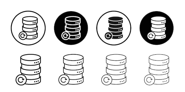 Backup icon Thin line flat illustration