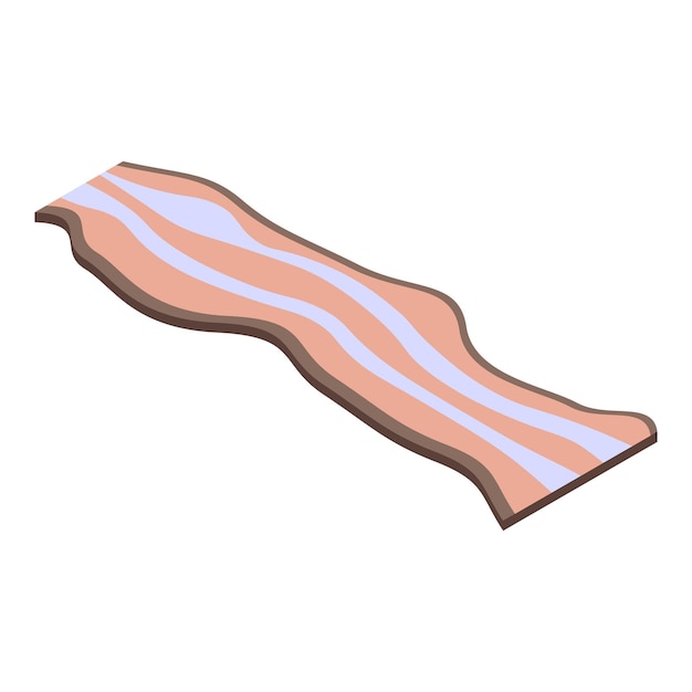 Bacon icon Isometric of bacon vector icon for web design isolated on white background