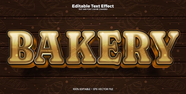 Bakery editable text effect in modern trend style