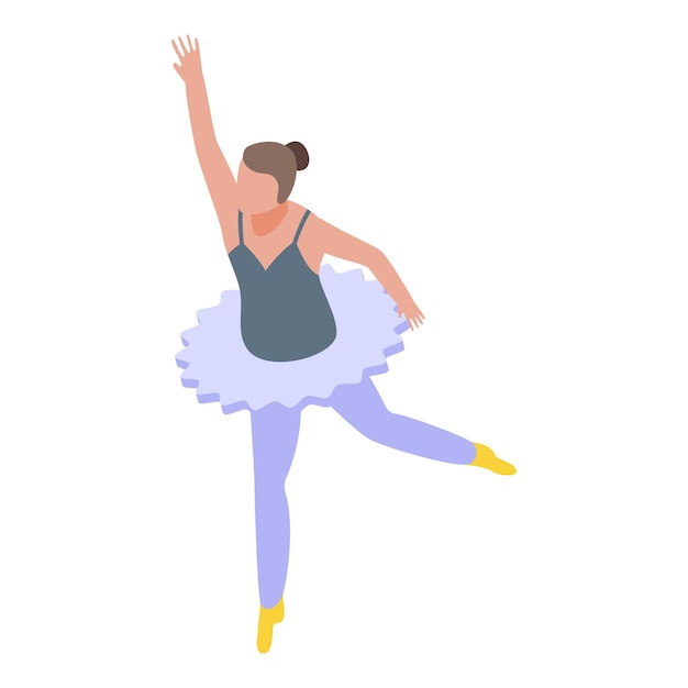 Ballet woman dancing icon Isometric of ballet woman dancing vector icon for web design isolated on white background