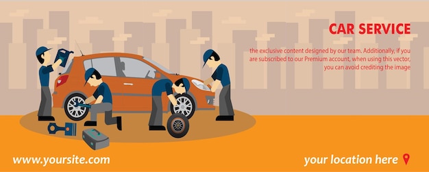 Banner design of car service