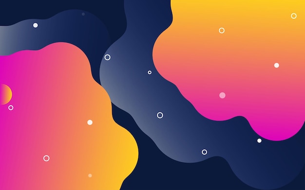 Banner with flowing liquid shapes