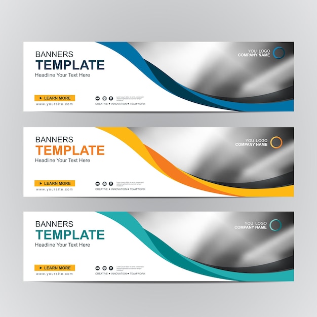 banners template design for web advertising