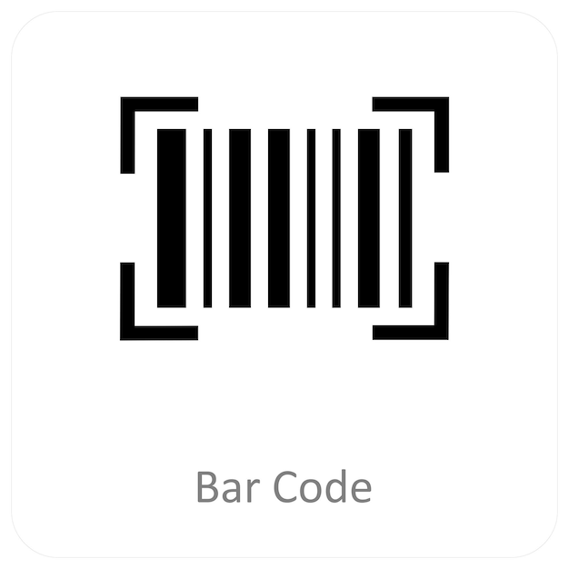 bar code and scanner icon concept