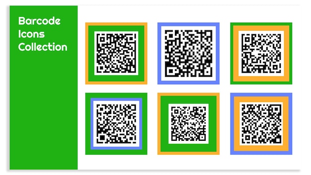 Bar code icon collection Modern product code bar labels isolated collection