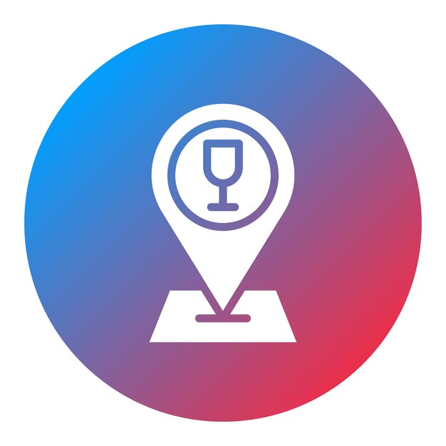Bar Location icon vector image Can be used for Bar