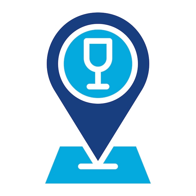 Bar Location icon vector image Can be used for Bar