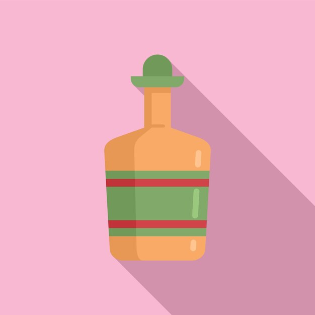 bartender tequila bottle icon flat illustration of bartender tequila bottle vector icon for web design