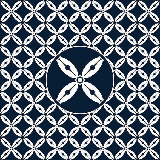 Batik Kawung Pattern Background
