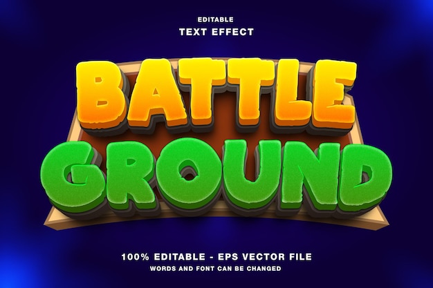 Battle Ground Game Title Editable Text Effect