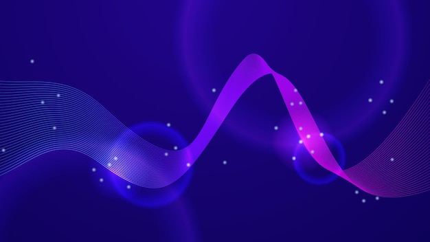beautiful abstract wave technology background with blue light digital effect corporate concept