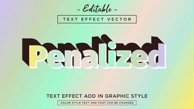 Beautiful color combination text style effect fully editable text effect