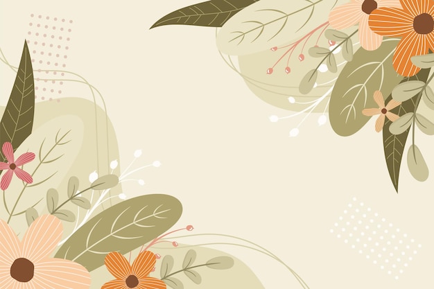 Beautiful hand drawn spring flower background